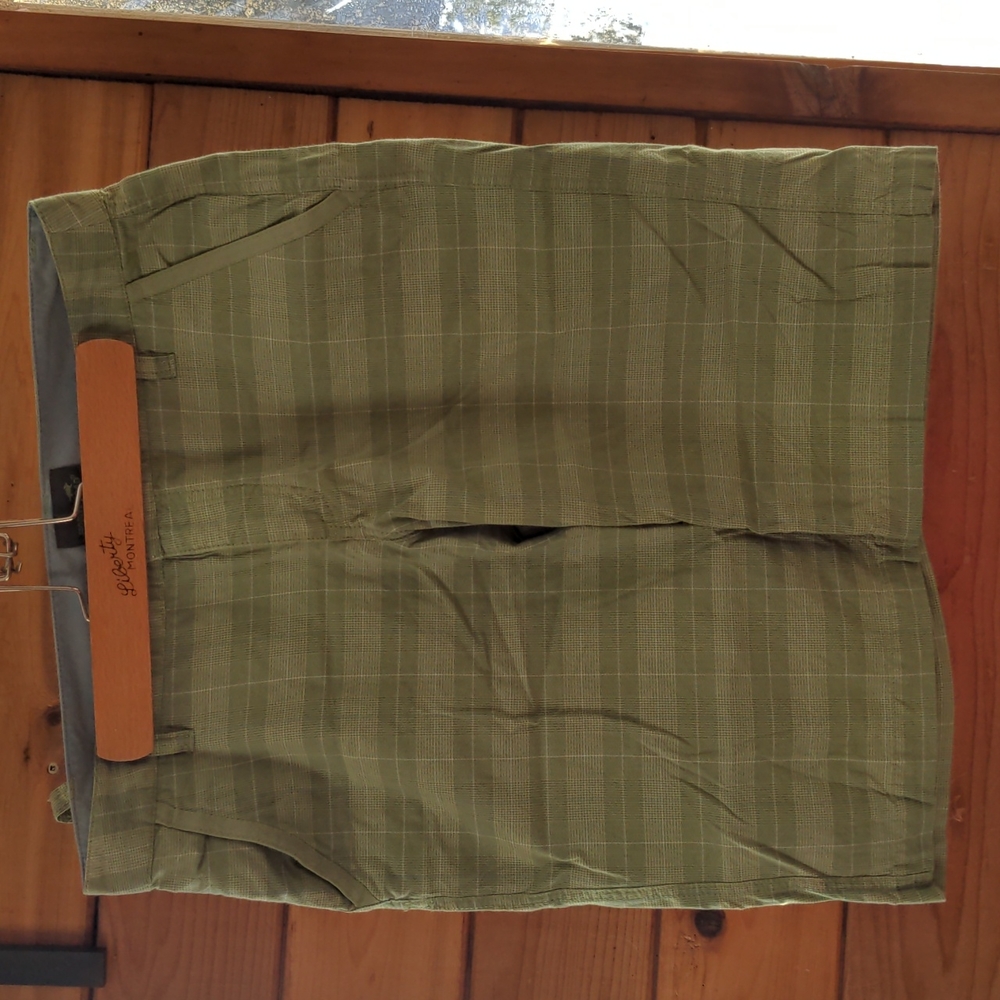 Horny Toad shorts Toad & co green plaid Bermuda 8
